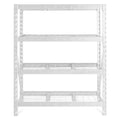 White 4-Tier Heavy Duty Steel Garage Storage Shelving Unit (60 In. W X 72 In. H X 18 In. D)