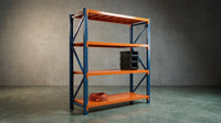 4 Tier Steel Heavy Duty Adjustable Garage Storage Shelving Unit in Orange (78.7 In. W X 78.7 In. H X 23.8 In. D) — Lifestyle