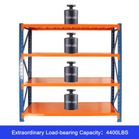 4 Tier Steel Heavy Duty Adjustable Garage Storage Shelving Unit in Orange (78.7 In. W X 78.7 In. H X 23.8 In. D)