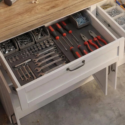 63"W Garage Storage Cabinet Set with Upper & Lower Units