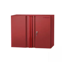 Heavy Duty 64 In. W X 81 In. H X 24 In. D Pre-Assembled Steel 3-Piece Garage Storage System in Red with Wood Worktop