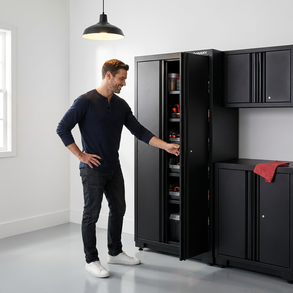 Garage Storage System Built for Heavy-Duty Organization, 21-Gauge Steel, Pre-Assembled, Ball Bearing Slides
