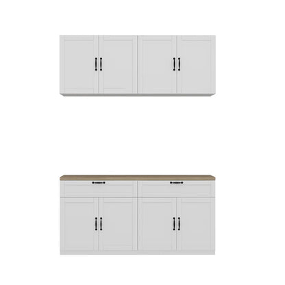 63"W Garage Storage Cabinet Set with Upper & Lower Units